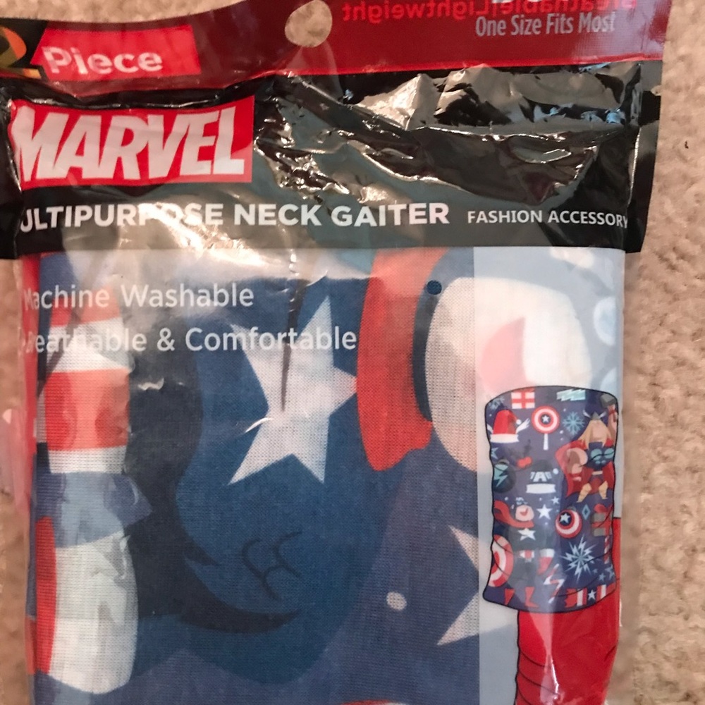 Boys 2 piece marvel superhero gaiter mask set